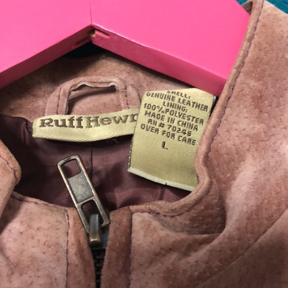 Ruff Hewn mauve suede jacket size L. No rips, no flaws - Picture 5 of 12
